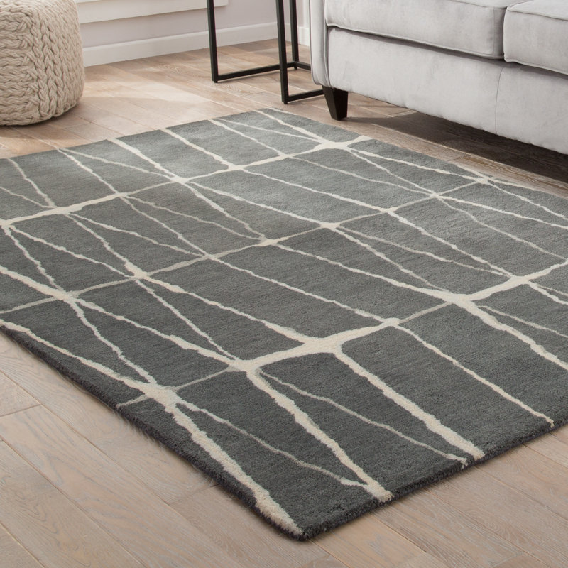 Heiss HandTufted Gray/Cream Area Rug & Reviews AllModern